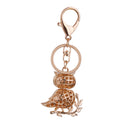 1pcs Crystal Rhinestone Owl Pendant Keyring