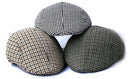 Unisex Cotton Hound Tooth Beret Cap Newsboy Flat Hat - Coffee White