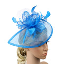Aliceband Hat Fascinator Feather Headband Wedding Lady Royal Ascot Blue