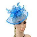 Aliceband Hat Fascinator Feather Headband Wedding Lady Royal Ascot Blue