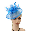 Aliceband Hat Fascinator Feather Headband Wedding Lady Royal Ascot Blue