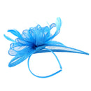 Aliceband Hat Fascinator Feather Headband Wedding Lady Royal Ascot Blue