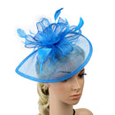 Aliceband Hat Fascinator Feather Headband Wedding Lady Royal Ascot Blue