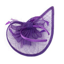 Aliceband Hat Fascinator Feather Headband Wedding Lady Royal Ascot Purple