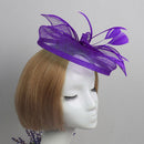 Aliceband Hat Fascinator Feather Headband Wedding Lady Royal Ascot Purple