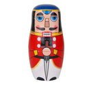 5pcs Walnut Soldier Wooden Russian Nesting Dolls