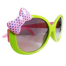 Dot Bowknot Decoration Fun Sunglasses Gift for Kids - Green Frame