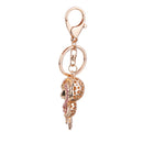 1PCS Pink Rhinestone Crystal Owl Charm Keyring Key Ring Key Chain