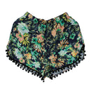 Women Fashionable Chiffon Printed Loose Floral High Waist Shorts Summer Clothing Accessories 38cm L