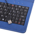 Protective USB Interface Keyboard Leather Case Cover Compatible FOR Tablet PC 7" MID Blue