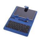 Protective USB Interface Keyboard Leather Case Cover Compatible FOR Tablet PC 7" MID Blue