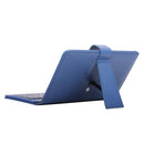 Protective USB Interface Keyboard Leather Case Cover Compatible FOR Tablet PC 7" MID Blue