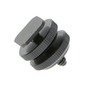 1/4'' Tripod Screw to Flash Shoe Mount /Adapter with 2 Adjustable Screws