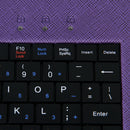 Portable USB Interface Keyboard Leather Case Cover Skin Compatible FOR Tablet PC 8'' Tablet PC MID Purple