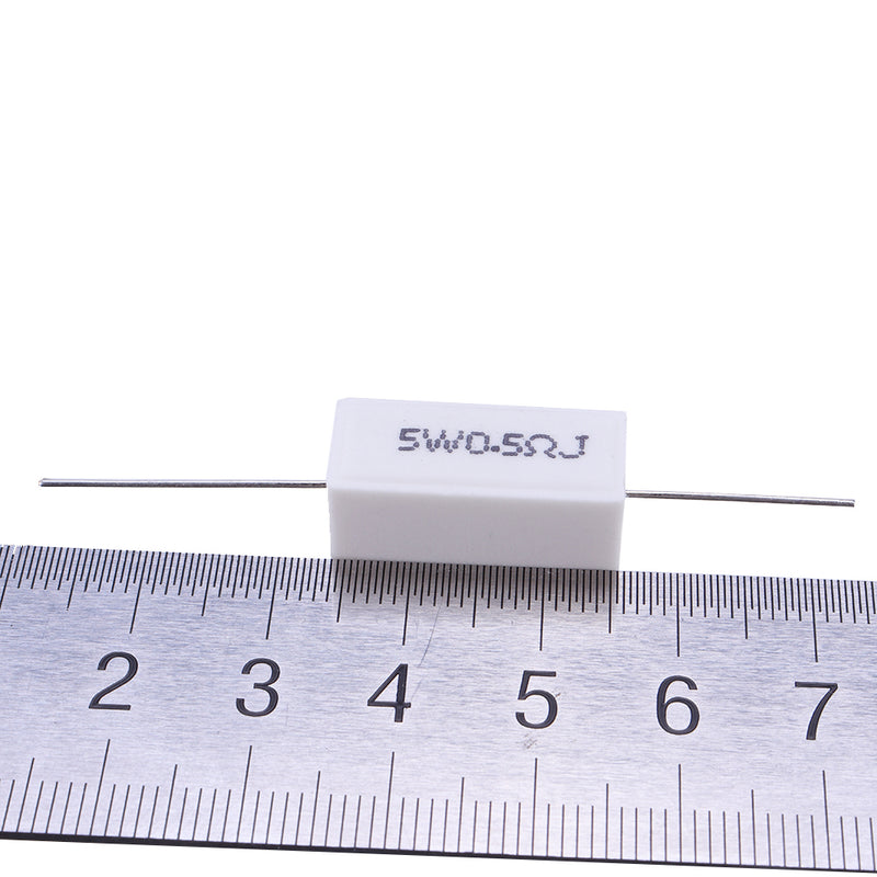 10pcs BPR56 5W 0.5R 0.5 Ohm 5w Non-inductive Ceramic Cement Resistor Wirewound Resistance