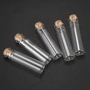 5 Pcs Small Vase Tiny Glass Bottle Jewelry Vial Potion Tie Plug Size:7.9cm