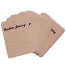 100 Pcs Light Coffee Earrings Jewelry Display Cards 7 x 5cm(2 6/8"x2") G2Q9