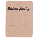 100 Pcs Light Coffee Earrings Jewelry Display Cards 7 x 5cm(2 6/8"x2") G2Q9