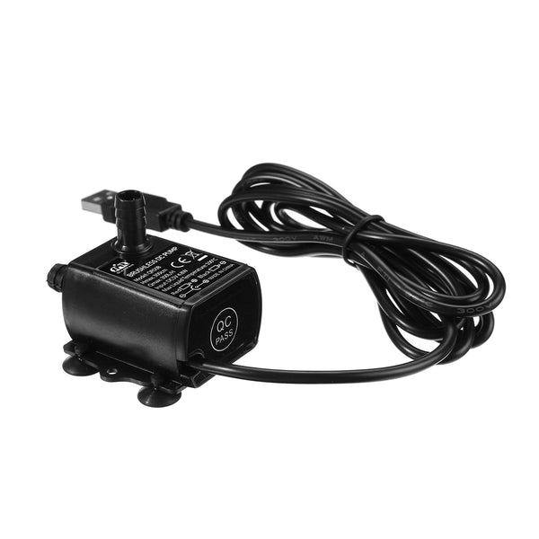 4.8W USB Brushless Submersible Water Pump Ultra-quiet Aquarium Fish Tank Fountain Pond Filter Pump 300L/H Lift 300cm