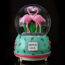 Creative Crystal Flamingo Musical Snow Globe Music Box Valentine's Birthday Gift