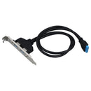 USB 3.0 Back Panel Expansion Bracket to 20-Pin Header Cable (2-Port)