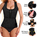 Women Sweat Sauna Suit Body Shaper Men Vest Thermo Neoprene Trainer Sliming Waist Belt Tracksuit Black