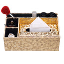 PU Leather Multi-function Tissue Box Desktop Living Room Remote Control Box Wooden Storage Paper Extractio