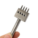 Leather Craft Round Hole Punch Cutter 2/4/6 Hole Row Puncher 5mm Spacing Hole Punch