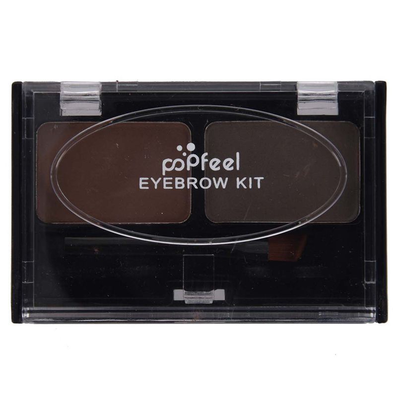 popfeel Eyebrow Powder 2-Colors eyebrow Powder Palette Waterproof and Smudg S2N1