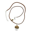 1PC Acorn Shell Dandelion Glass Pendant Necklace For Women Jewelry 45+5cm