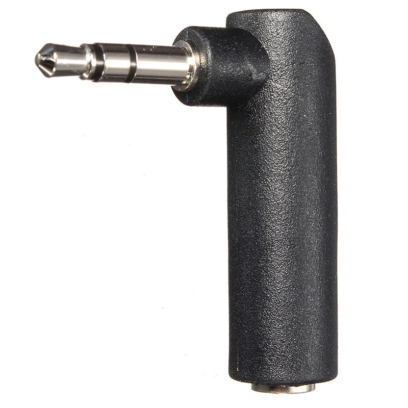 Right Angle 3.5mm Male To Female Stereo Plug Adapter Adaptor Convertor L Sh J9B7