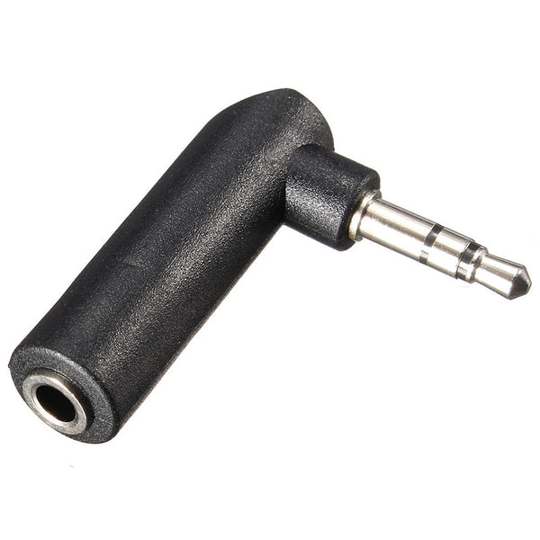 Right Angle 3.5mm Male To Female Stereo Plug Adapter Adaptor Convertor L Sh J9B7