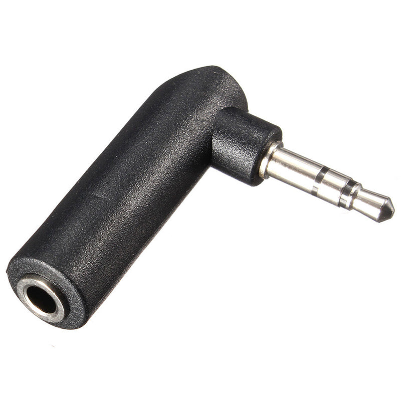 Right Angle 3.5mm Male To Female Stereo Plug Adapter Adaptor Convertor L Sh J9B7