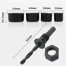 4pcs 32/38/44/54mm Hole Saw Cutter with Mandrel Wood Working Drill Bit