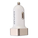 Awei Metal Dual USB Quick Car Charger 5V 2.4A For iPhone SE/6S/6S Plus/6/6 Plus/Galaxy S7 Ipad