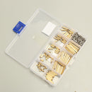 Suleve M2BT1 270Pcs M2 Male Female Knurled Brass Round Thread Column Standoff Spacer Pillar PCB Board Assortment