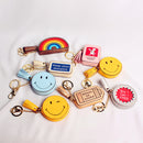 Cash Change Handbag Letter Words Leather Bag Car Cute Key Chain Ring Decoration