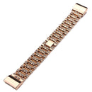 Rhinestone Watch Band Metal Stainless Steel Strap Bracelet Replacement for Fitbit Charge 2