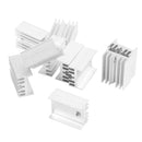 10 x black 21x15x10mm aluminum cooling body for TO-220 transistors P7Y5