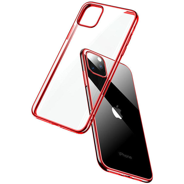 Cafele Plating Ultra-thin Shockproof Translucent Soft TPU Protective Case for iPhone 11 Pro Max 6.5 inch