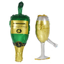 2pcs/lot New Champagne Cup Beer Bottle Balloons Aluminium Foil Balloon Heli H4E7