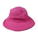 Summer Fashion Bowknot Big Visor Cap Beach Sun Hat Rose red N7D1