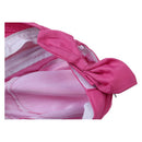 Summer Fashion Bowknot Big Visor Cap Beach Sun Hat Rose red N7D1