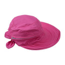 Summer Fashion Bowknot Big Visor Cap Beach Sun Hat Rose red N7D1