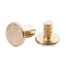 10pcs 5mmx6mm brass coated screws Post for Guertel scrapbook N3S1