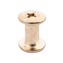 10pcs 5mmx6mm brass coated screws Post for Guertel scrapbook N3S1