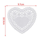 100x 4 inch White Love Heart Paper Lace Doilies doily For cardmaking scrapb T7U2