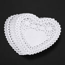 100x 4 inch White Love Heart Paper Lace Doilies doily For cardmaking scrapb T7U2