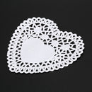 100x 4 inch White Love Heart Paper Lace Doilies doily For cardmaking scrapb T7U2