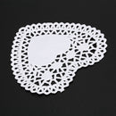 100x 4 inch White Love Heart Paper Lace Doilies doily For cardmaking scrapb T7U2